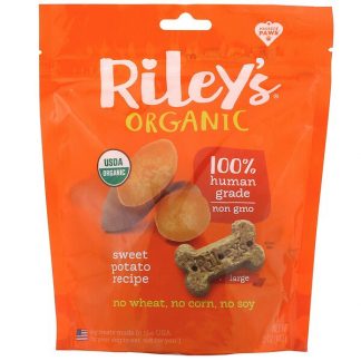 Riley's Organics, Dog Treats, Large Bone, Sweet Potato Recipe, 5 oz (142 g)