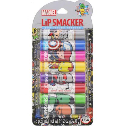 Lip Smacker, Marvel Avengers, Lip Balm, Party Pack, 8 Pieces