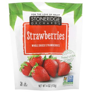 Stoneridge Orchards, Strawberries, Whole Dried Strawberries, 4 oz (113 g)