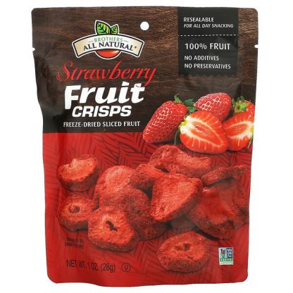 Brothers-All-Natural, Fruit Crisps, Strawberries, 1 oz (28 g)