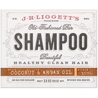 J.R. Liggett's, Old Fashioned Shampoo Bar, Coconut & Argan Oil, 3.5 oz (99 g)
