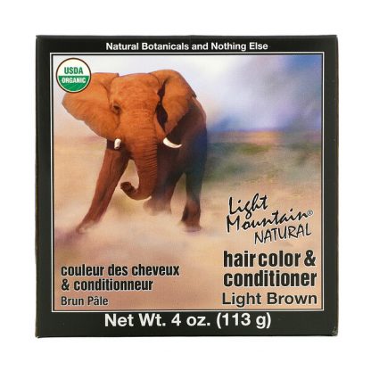 Light Mountain, Natural Hair Color & Conditioner, Light Brown, 4 oz (113 g)