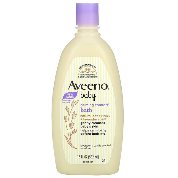 Aveeno, Baby, Calming Comfort Bath, Lavender & Vanilla, 18 fl oz (532 ml) 1 Aveeno, Baby, Calming Comfort Bath, Lavender & Vanilla, 18 fl oz (532 ml)