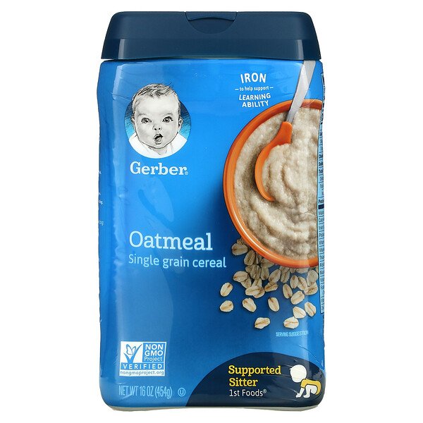 Gerber, Oatmeal, Single Grain Cereal, 1st Foods, 16 oz ( 454 g) 1 Gerber, Oatmeal, Single Grain Cereal, 1st Foods, 16 oz ( 454 g)