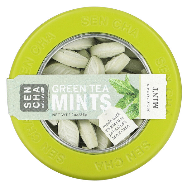 Sencha Naturals, Green Tea Mints, Moroccan Mint, 1 Sencha Naturals, Green Tea Mints, Moroccan Mint, 1.2 oz (35 g)