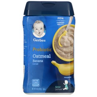 Gerber, Probiotic Oatmeal Cereal, Banana, 8 oz (227 g)