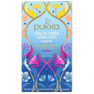 Pukka Herbs, Organic Day to Night Collection, 20 Herbal Tea Sachets, 1.14 oz (32.4 g)