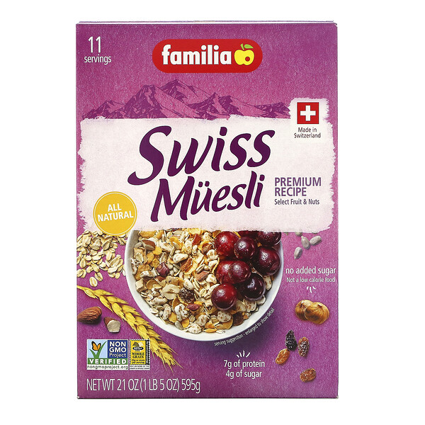 Familia, Swiss Muesli, Premium Recipe, 21 oz (595 g) 1 Familia, Swiss Muesli, Premium Recipe, 21 oz (595 g)