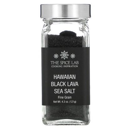 The Spice Lab, Hawaiian Black Lava Sea Salt, Fine Grain, 4.3 oz (121 g)