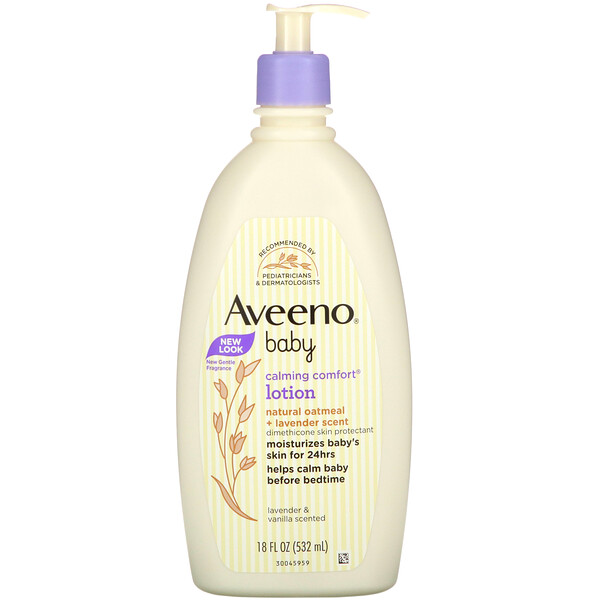 Aveeno, Baby, Calming Comfort Lotion, Lavender & Vanilla, 18 fl oz (532 ml) 1 Aveeno, Baby, Calming Comfort Lotion, Lavender & Vanilla, 18 fl oz (532 ml)