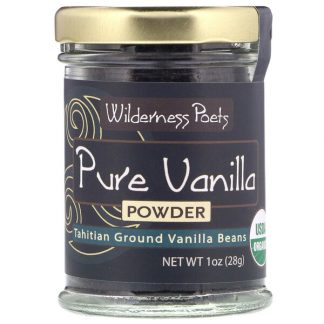 Wilderness Poets, Pure Vanilla Powder, Tahitian Ground Vanilla Beans, 1 oz (28 g)
