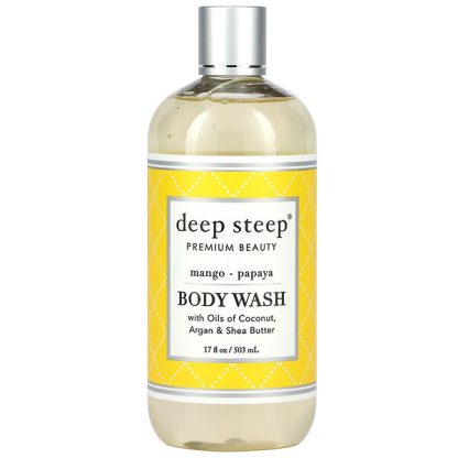 Deep Steep, Body Wash, Mango - Papaya, 17 fl oz (503 ml)
