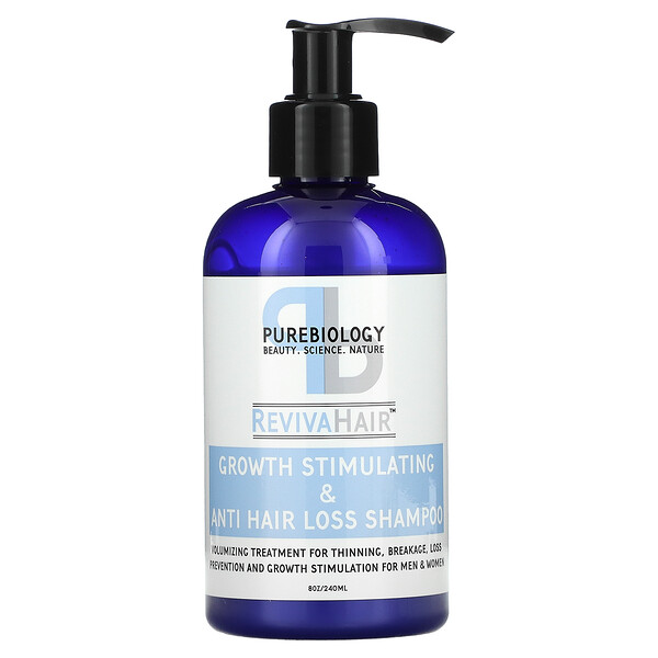 Pure Biology, RevivaHair, Growth Stimulating & Anti-Hair Loss Shampoo, 8 oz  (240 ml)Singapore